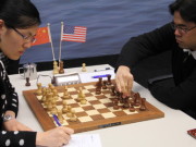 2013 Tata Steel – Day 5 Featured Games Hou Yifan vs. Hikaru Nakamura, Day 5, 2013 Tata Steel Chess Tournament, Photo Courtesy Official Website www.tatasteelchess.com