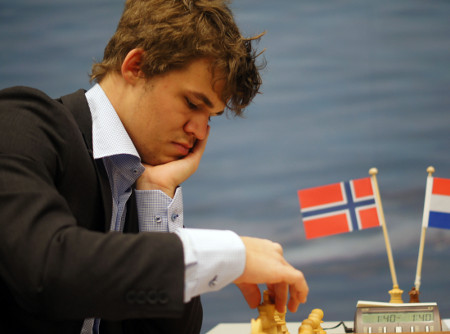 Magnus Carlsen, Day 6, 2013 Tata Steel Chess Tournament, Photo Courtesy Official Website www.tatasteelchess.com
