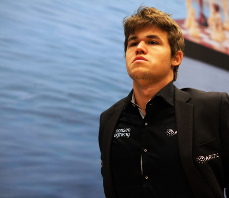 Magnus Carlsen, Day 7, 2013 Tata Steel Chess Tournament, Photo Courtesy Official Website www.tatasteelchess.com