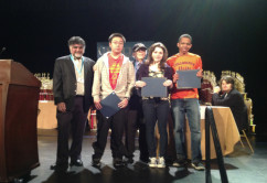2013 Scholar Chess Player Award Winners at Supernationals with Harold Winson, Chairman US Chess Trust and Sunil Weeramantry, US Chess Trust Scholastic VP