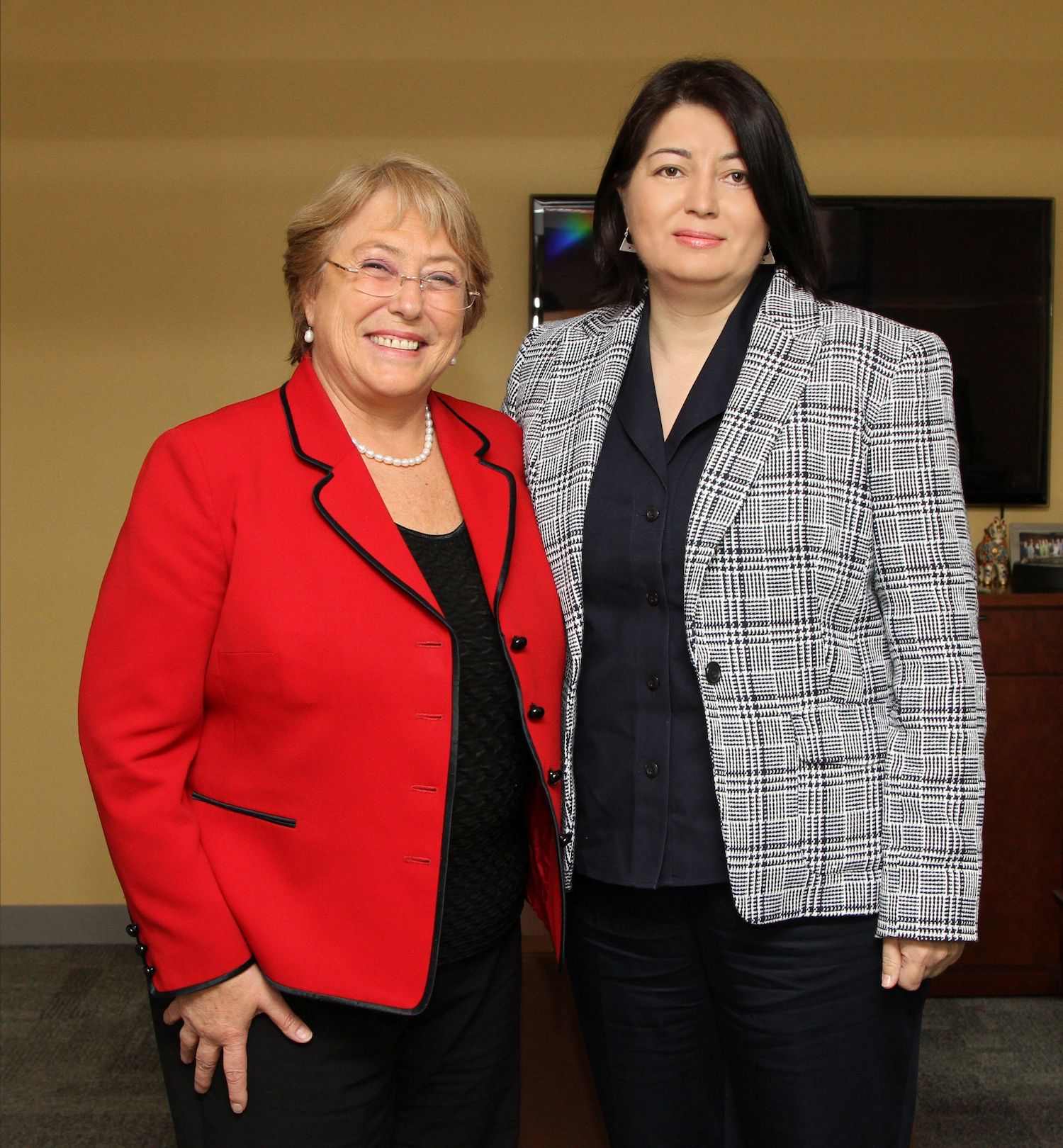 Executive Director UN Women, Dr. Michelle Bachelet and FIDE Vice President, Beatriz Marinello