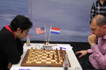 Round 2 Nakamura vs. Sokolov, 2013 Tata Steel Chess Tournament, Photo Courtesy Official Website www.tatasteelchess.com