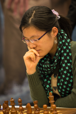 Hou Yifan, Day 4, 2013 Tata Steel Chess Tournament, Photo Courtesy Official Website www.tatasteelchess.com