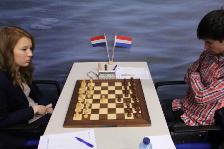 Schut vs. Swinkels, Day 5, 2013 Tata Steel Chess Tournament, Photo Courtesy Official Website www.tatasteelchess.com