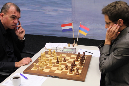 Sokolov vs. Aronian, Day 5, 2013 Tata Steel Chess Tournament, Photo Courtesy Official Website www.tatasteelchess.com