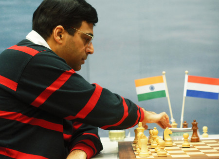 Vishy Anand, Day 7, 2013 Tata Steel Chess Tournament, Photo Courtesy Official Website www.tatasteelchess.com