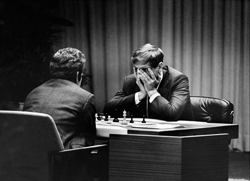 Fischer-vs-Spassky, Game 2 , Iceland 1972, Photograph by Harry Benson CBE, World Chess Hall of Fame Exhibit