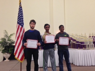 2014 Chessplayer-Scholar Award Winners!  Aleksandr, Varun and Jeevan. 