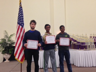 2014 Chessplayer-Scholar Award Winners! Chess players shown are three of the five winners: Aleksandr, Varun and Jeevan.